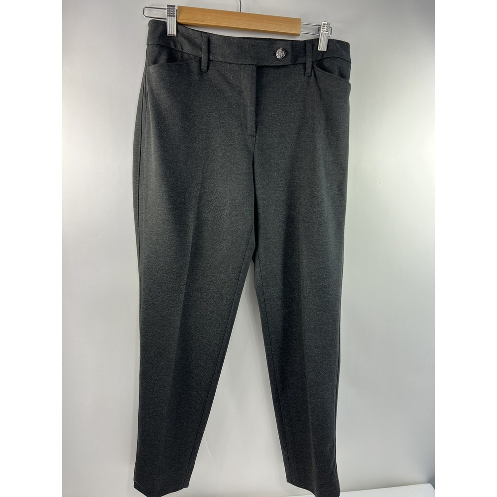 White House Black Market The Tapered Ankle Pants Women's Sz 6 Gray Belt Loops‎